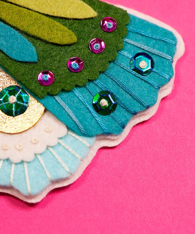 Benzie Design - Blue Moth Felt Ornament Kit