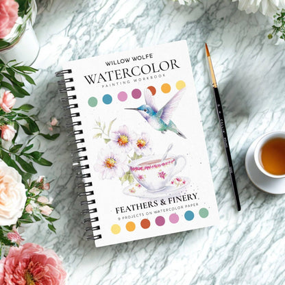 Willow Wolfe USA - Feathers & Finery Watercolor Workbook