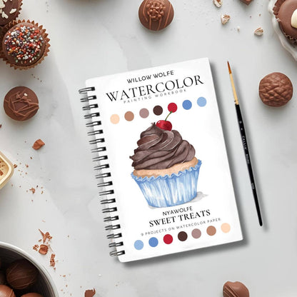 Willow Wolfe USA - Sweet Treats Watercolor Workbook by Nya Wolfe