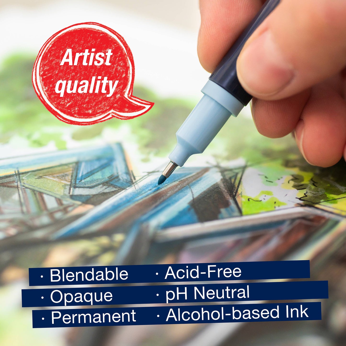 Faber-Castell / Creativity for Kids - Goldfaber Sketch Markers, Bold & Easy Fruit 4 Ct Wallet