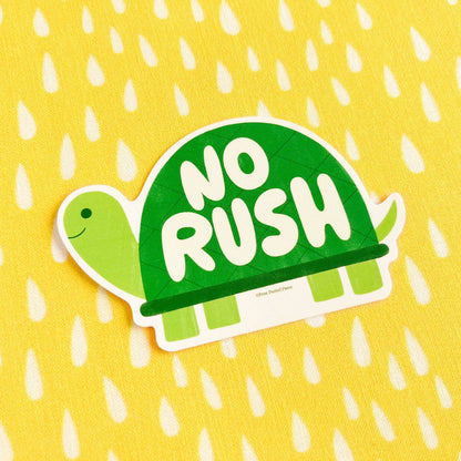 Free Period Press - No Rush Turtle Vinyl Decal Sticker