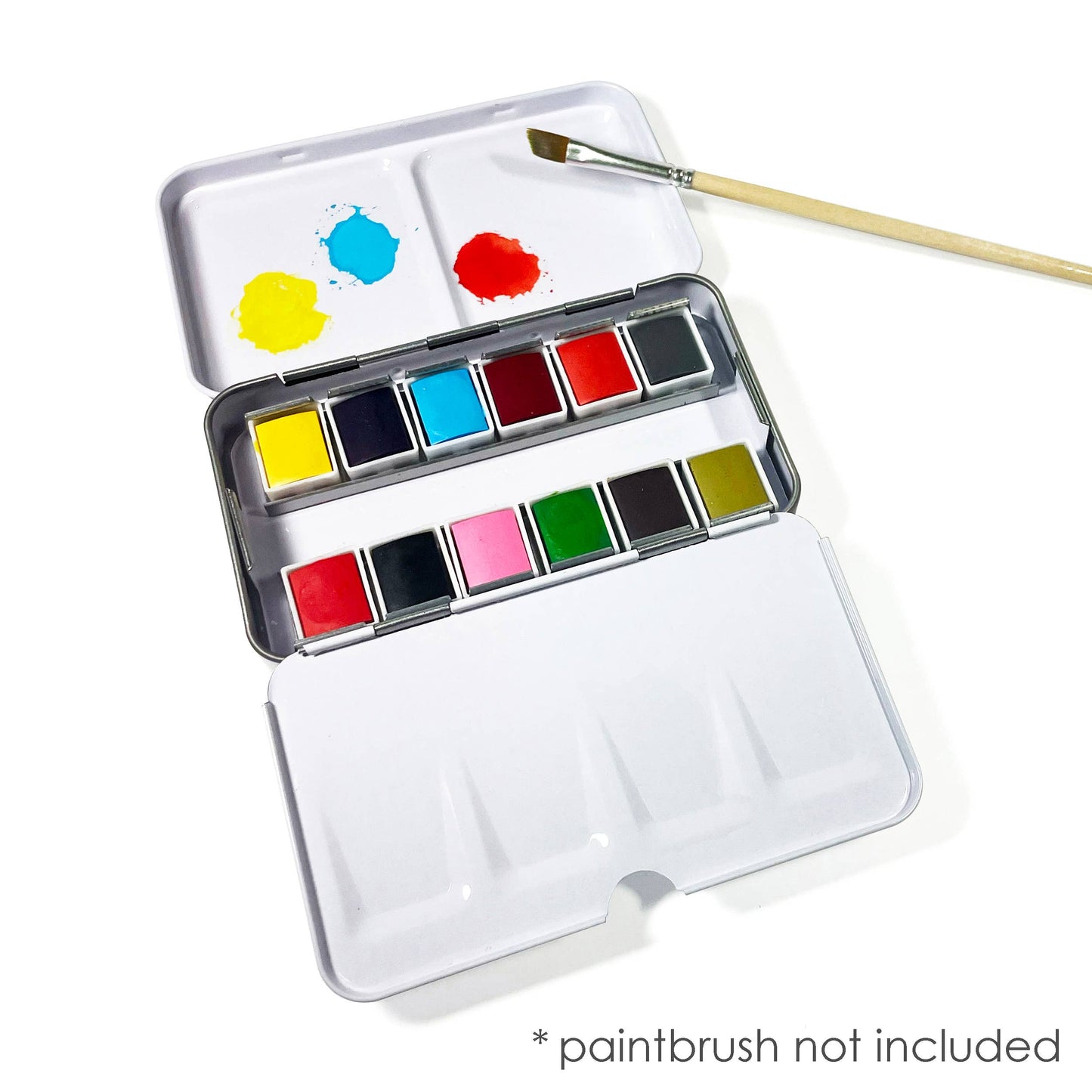 elseware unplug / eco-kids - Watercolor Set - Travel-Friendly Metal Palette - 12 Colors