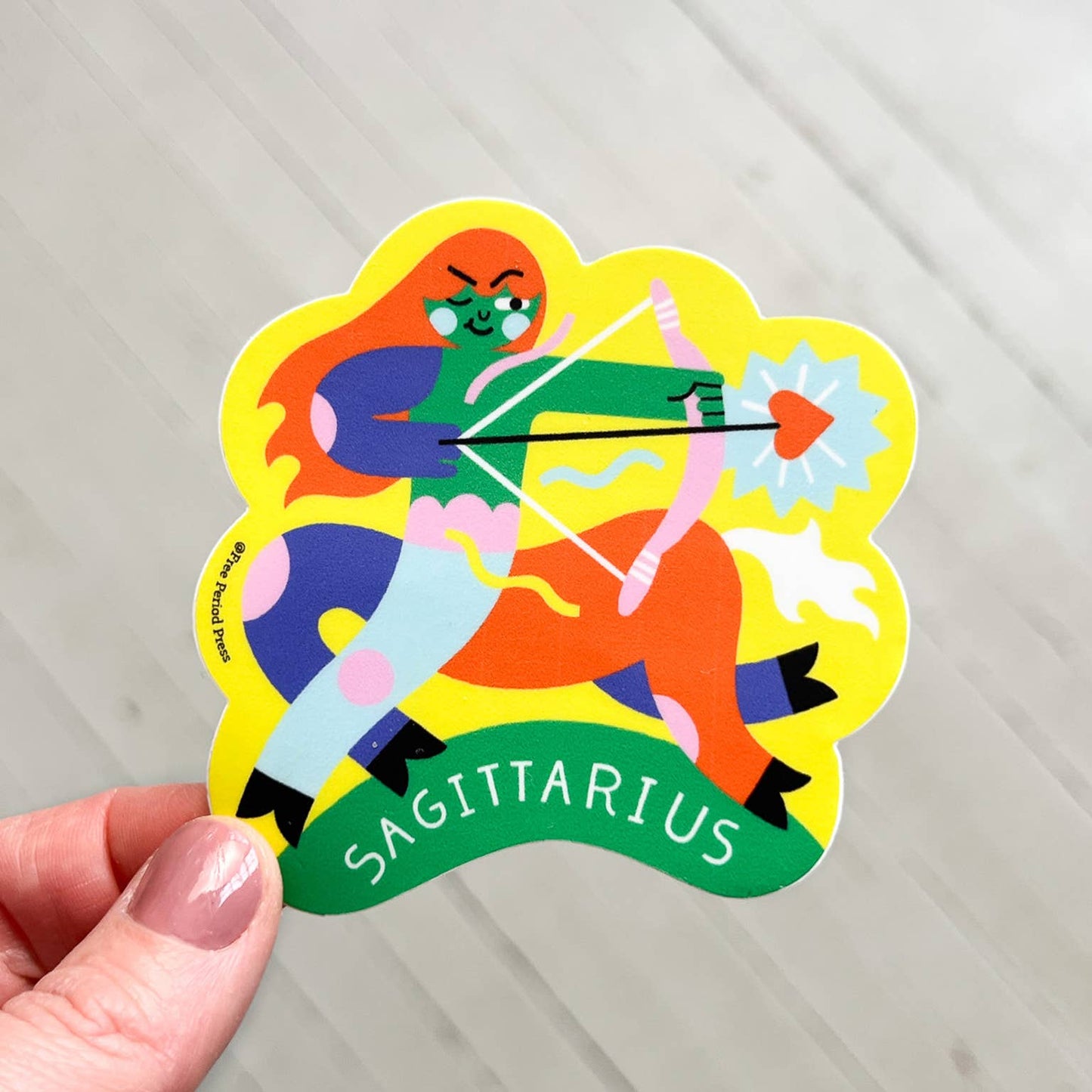 Free Period Press - Sagittarius Zodiac Vinyl Decal Sticker | Adventurous Archer