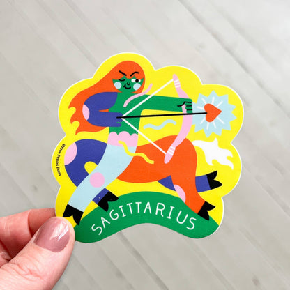 Free Period Press - Sagittarius Zodiac Vinyl Decal Sticker | Adventurous Archer