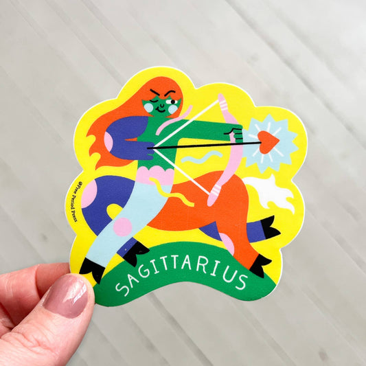 Free Period Press - Sagittarius Zodiac Vinyl Decal Sticker | Adventurous Archer