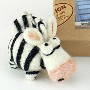 Woolbuddy - Needle Felting Zebra Kit