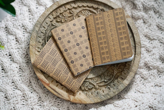 Pounded Yam Productions - African Print Mud Cloth B7 Lined Pocket Notebooks