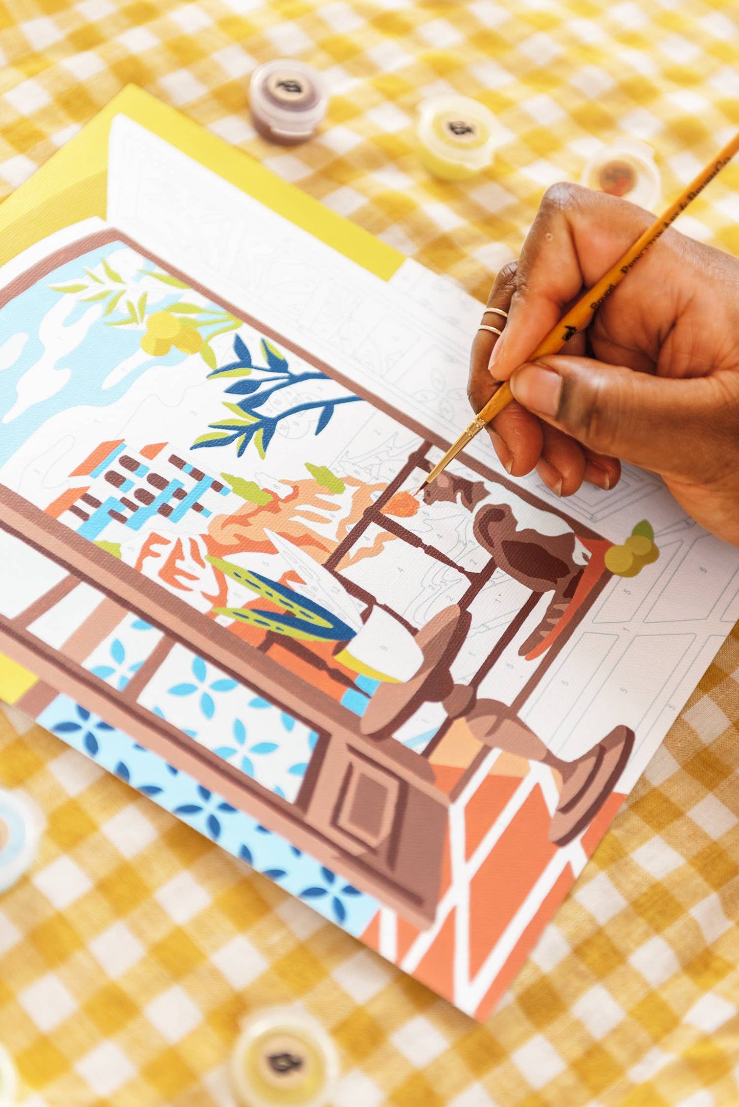 Elle Crée - Coastal Catnap Paint-by-Number Kit