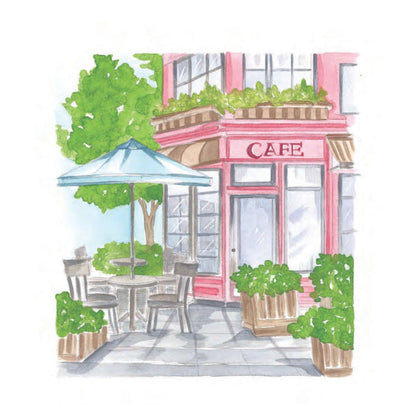 Willow Wolfe USA - Cozy Cafés Watercolor Workbook by Nya Wolfe