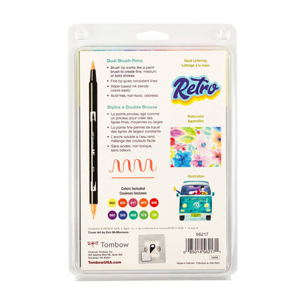Tombow - Dual Brush Pen Art Markers: Retro - 10-Pack