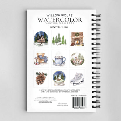 Willow Wolfe USA - Winter Glow Watercolor Workbook By Nya Wolfe