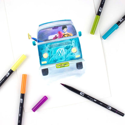 Tombow - Dual Brush Pen Art Markers: Retro - 10-Pack