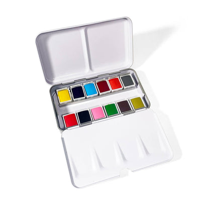 elseware unplug / eco-kids - Watercolor Set - Travel-Friendly Metal Palette - 12 Colors