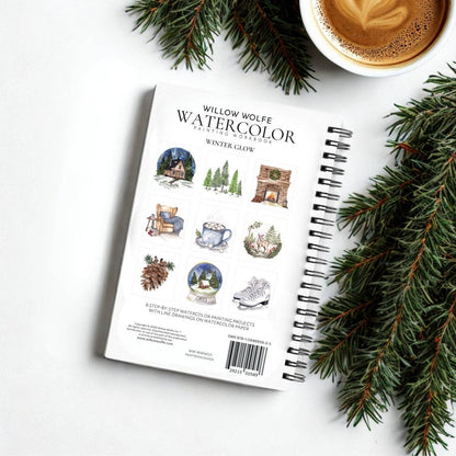 Willow Wolfe USA - Winter Glow Watercolor Workbook By Nya Wolfe