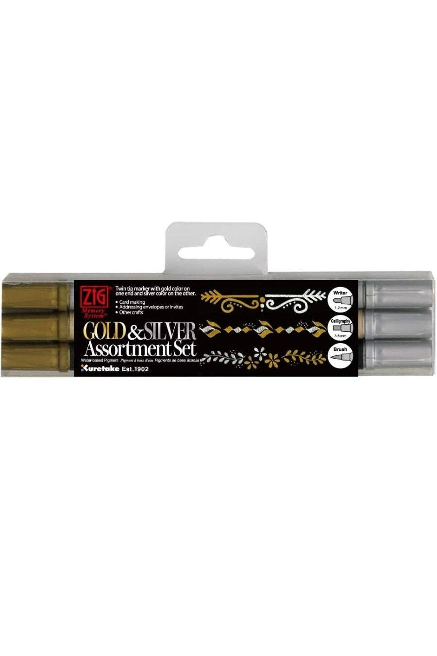 Kuretake Gold and  Silver Assortment Set