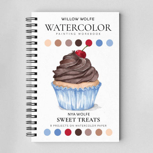 Willow Wolfe USA - Sweet Treats Watercolor Workbook by Nya Wolfe