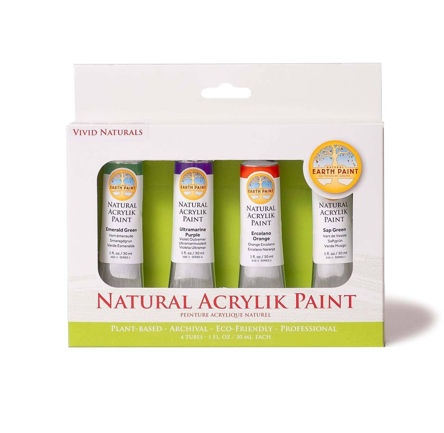 Natural Earth Paint - NEW! Natural Acrylik Paint - 4 Color Box Sets