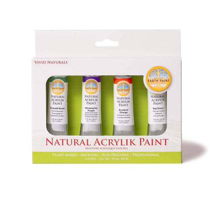 Natural Earth Paint - NEW! Natural Acrylik Paint - 4 Color Box Sets