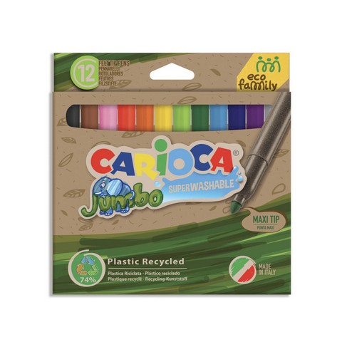 Carioca Eco Jumbo Max Felt 12Pens