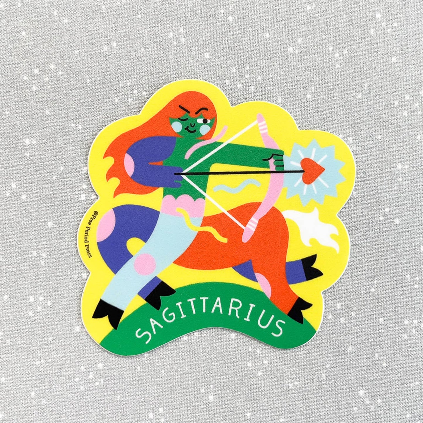 Free Period Press - Sagittarius Zodiac Vinyl Decal Sticker | Adventurous Archer