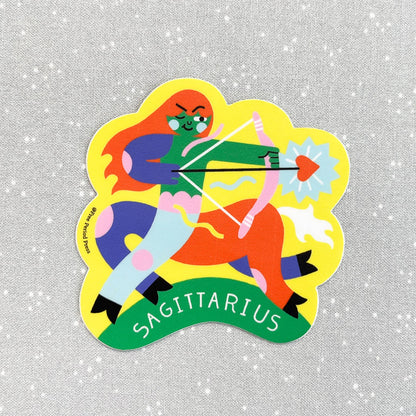 Free Period Press - Sagittarius Zodiac Vinyl Decal Sticker | Adventurous Archer