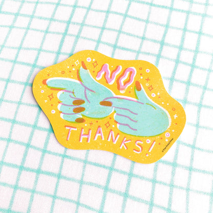 Free Period Press - No Thanks! Vinyl Decal Sticker
