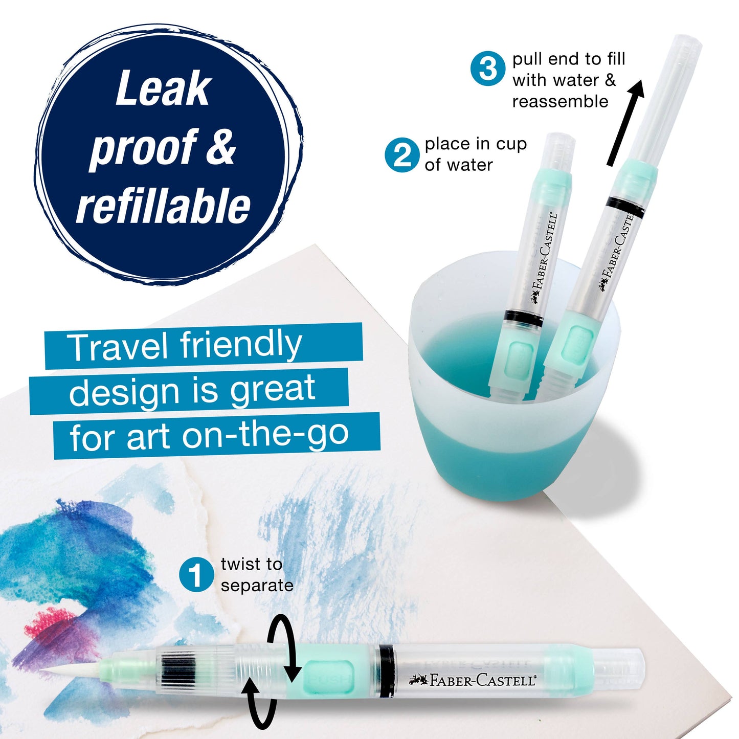 Faber-Castell / Creativity for Kids - Deluxe Refillable Artists' Water Paint Brush