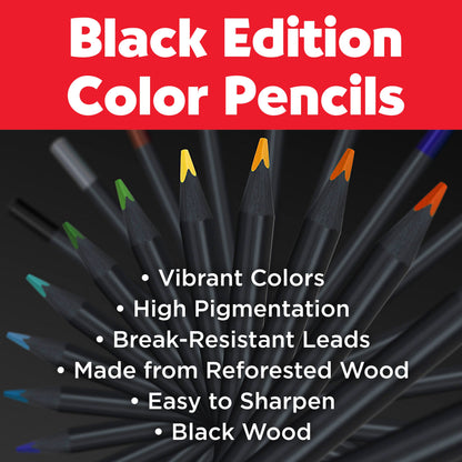 Faber-Castell - Super Soft Black Edition Colored Pencils, Box of 24