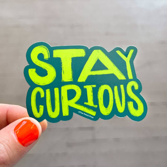 Free Period Press - Stay Curious Vinyl Decal Sticker