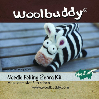 Woolbuddy - Needle Felting Zebra Kit