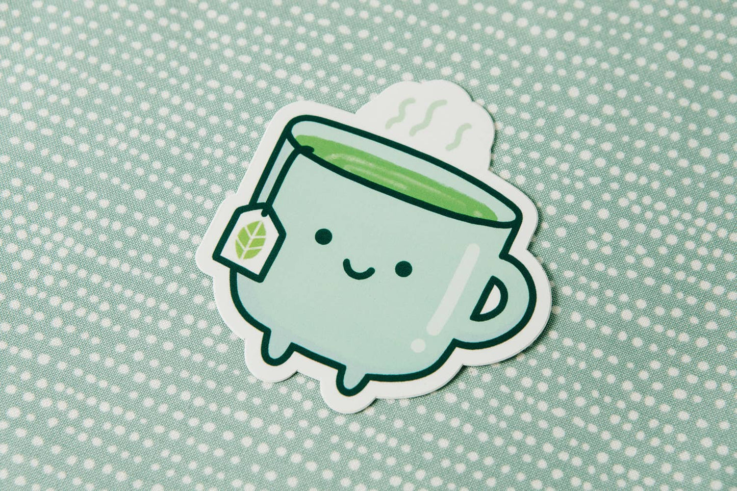 Free Period Press - Green Tea Cup Vinyl Decal Sticker