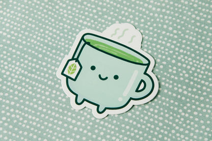 Free Period Press - Green Tea Cup Vinyl Decal Sticker