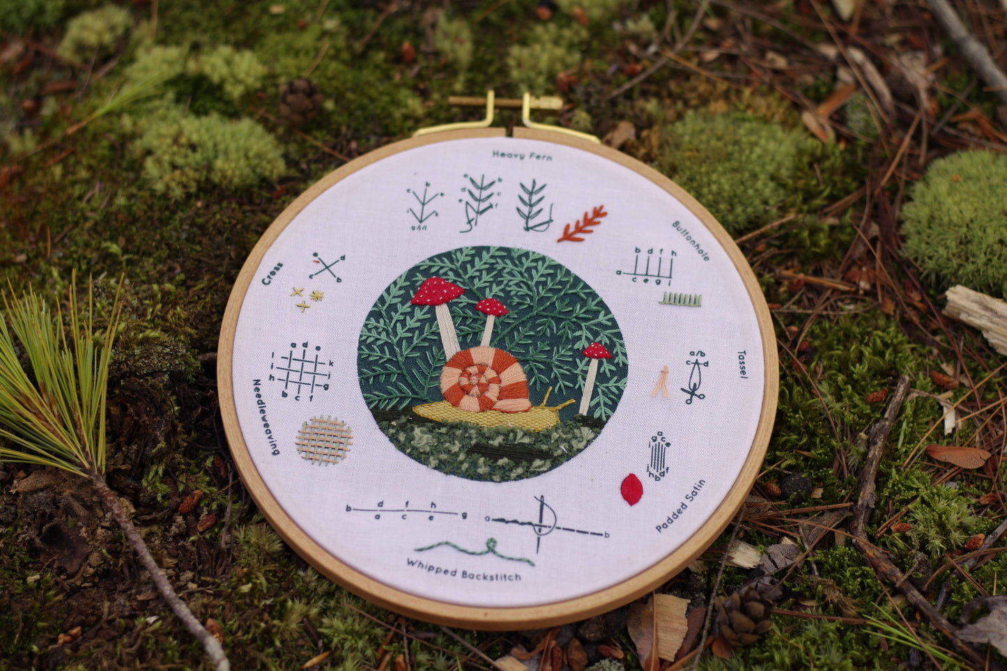 Kiriki Press - Forest Floor - Embroidery Stitch Sampler