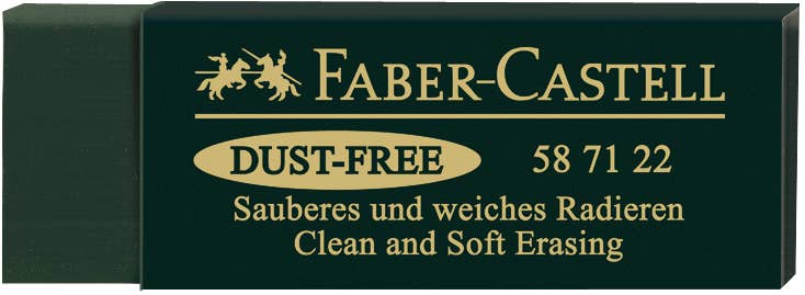 Faber-Castell / Creativity for Kids - Dust-Free Vinyl Art Eraser, Green - Box of 20