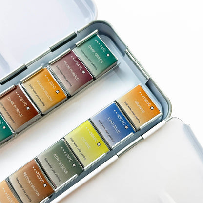 elseware unplug / eco-kids - Watercolor Set - Travel-Friendly Metal Palette - 12 Colors