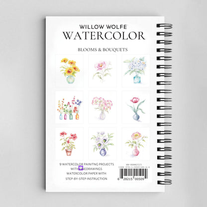 Willow Wolfe USA - Blooms & Bouquets Watercolor Workbook by Willow Wolfe