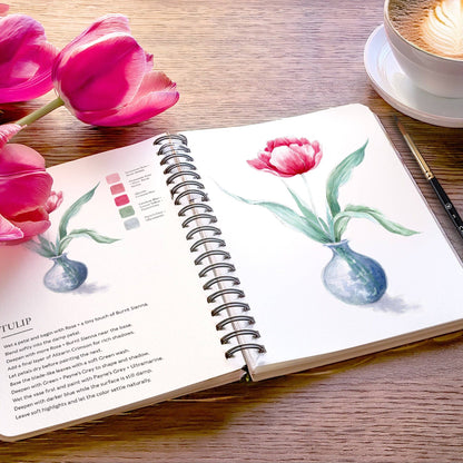 Willow Wolfe USA - Blooms & Bouquets Watercolor Workbook by Willow Wolfe