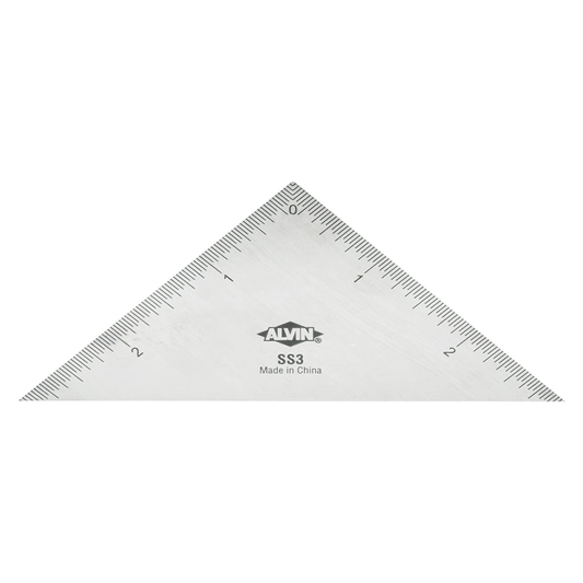 Alvin Drafting - 3"  Steel Triangle Inch Graduations