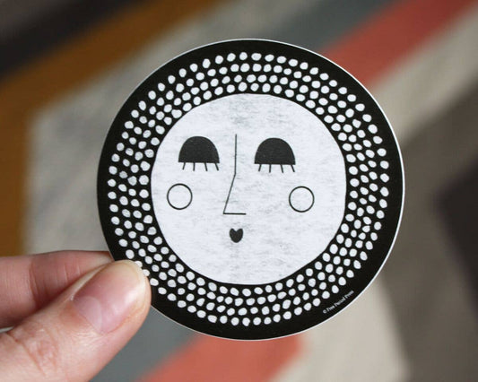 Free Period Press - Sun Face Vinyl Decal Sticker