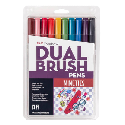 Tombow - Dual Brush Pen Art Markers 10-Pack, Nineties
