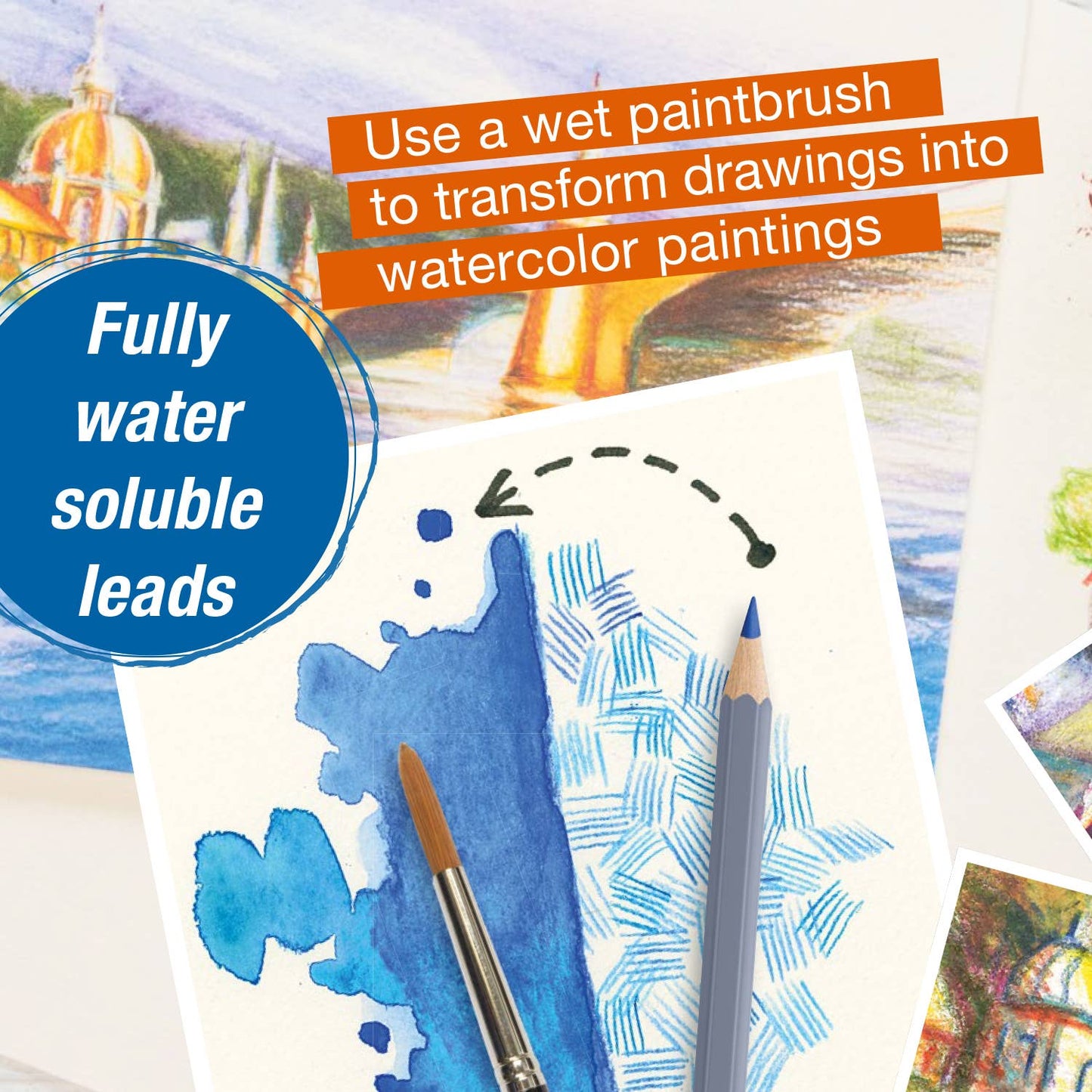 Faber-Castell - Goldfaber Aqua Watercolor Pencils, Box of 48