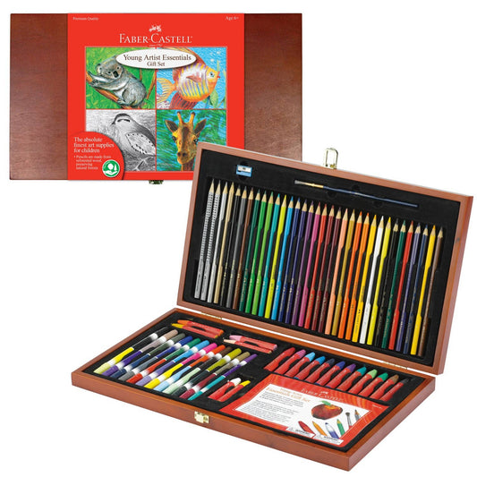 Faber-Castell - 64- Piece Young Artist Essentials Art Set Gift Set for Kids
