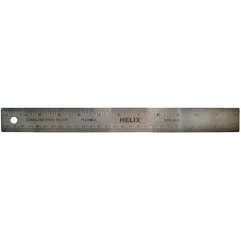 Helix Stainless Steel Cork Backed Ruler